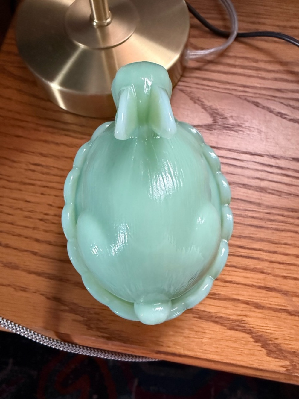 Mosser Jadeite Bunny on nest - Picture 5 of 10